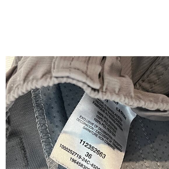 Wrangler Gray Nylon Poly Flat Front Shorts W: 36 - Picture 3 of 3